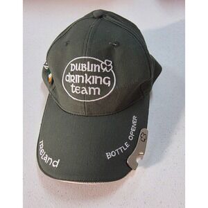Dublin Drinking Team Ireland Baseball Cap Bottle Opener Clover Green
